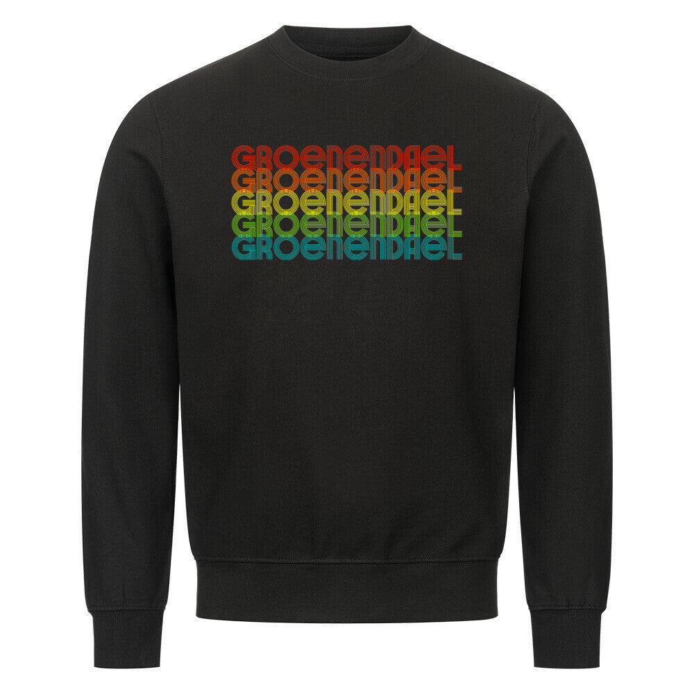 Premium Sweatshirt "Groenendael - RETRO" Schwarz – hunde-shirt.de