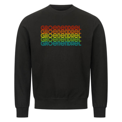 Premium Sweatshirt "Groenendael - RETRO" Schwarz – hunde-shirt.de