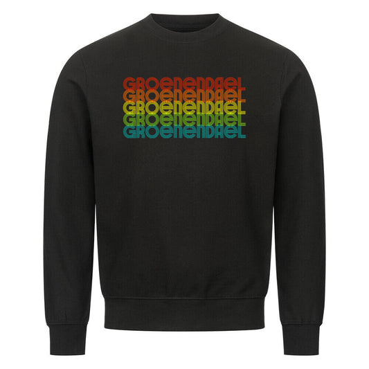 Premium Sweatshirt "Groenendael - RETRO" Schwarz – hunde-shirt.de