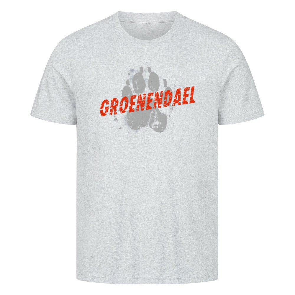 Premium T-Shirt "Groenendael - PAW" Heather Grey – hunde-shirt.de