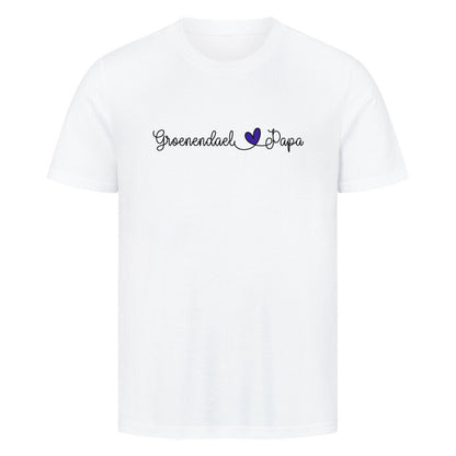 Premium T-Shirt "Groenendael - Papa" Weiß – hunde-shirt.de