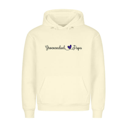 Premium Hoodie "Groenendael - Papa" Beige – hunde-shirt.de