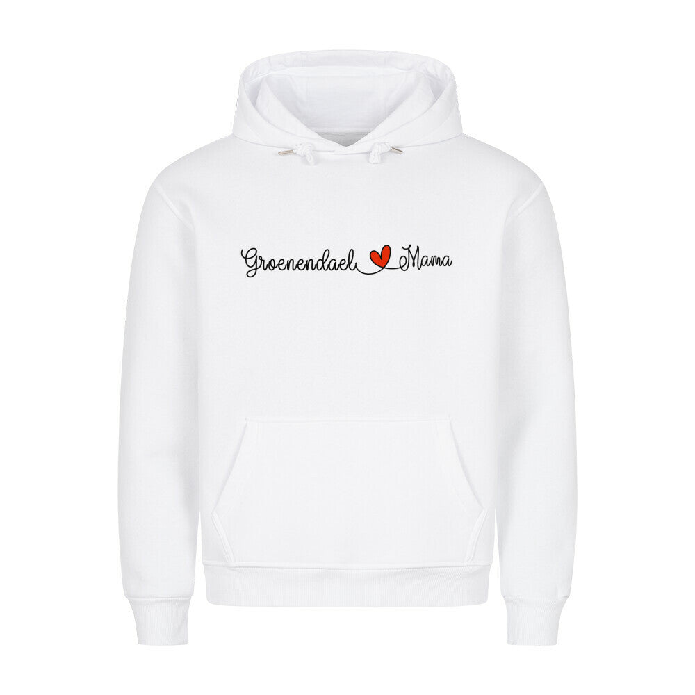 Premium Hoodie "Groenendael - Mama" Weiß – hunde-shirt.de