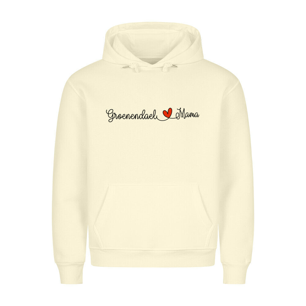 Premium Hoodie "Groenendael - Mama" Beige – hunde-shirt.de