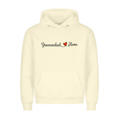 Premium Hoodie "Groenendael - Mama" Beige – hunde-shirt.de