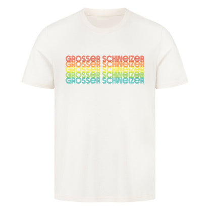 Premium T-Shirt "Großer Schweizer - RETRO" Natural Raw – hunde-shirt.de