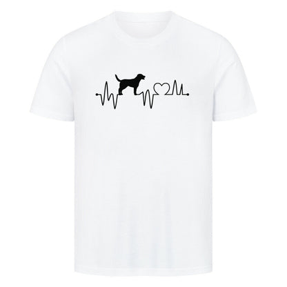 Premium T-Shirt "Großer Schweizer Sennenhund - Heartbeat" Weiß – hunde-shirt.de