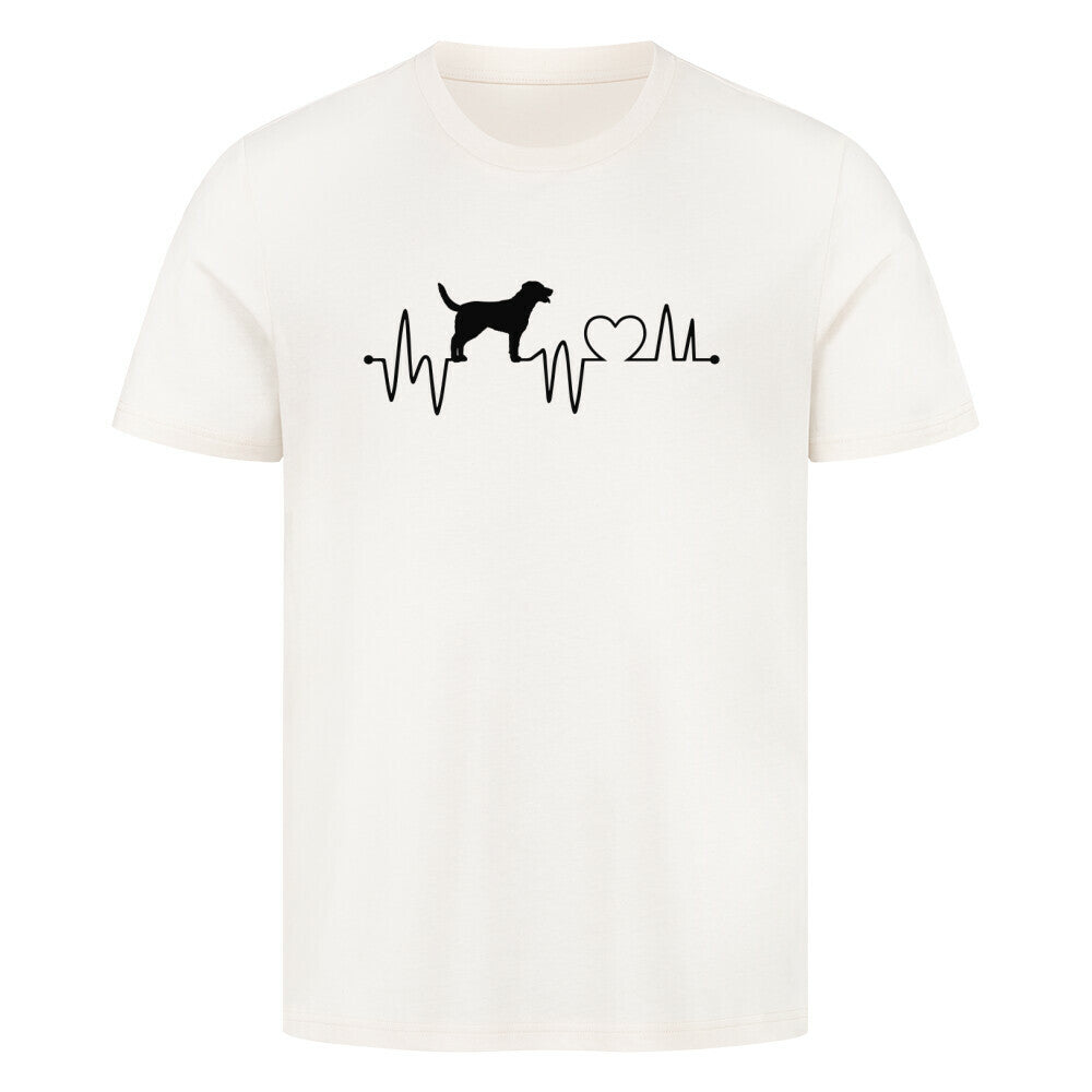 Premium T-Shirt "Großer Schweizer Sennenhund - Heartbeat" Natural Raw – hunde-shirt.de