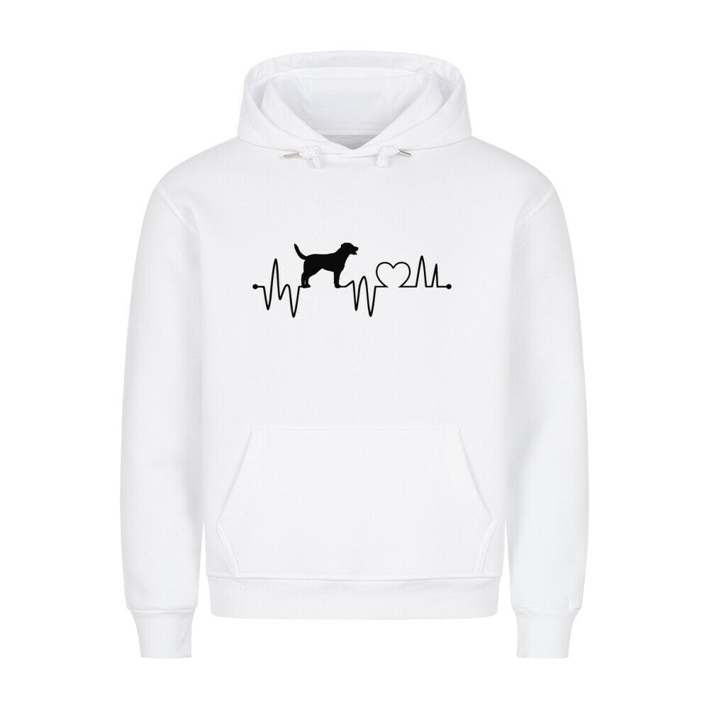 Premium Hoodie "Großer Schweizer - Heartbeat" Weiß – hunde-shirt.de