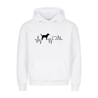 Premium Hoodie "Großer Schweizer - Heartbeat" Weiß – hunde-shirt.de