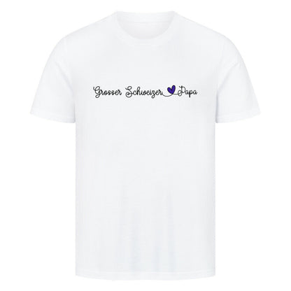 Premium T-Shirt "Großer Schweizer - Papa" Weiß – hunde-shirt.de