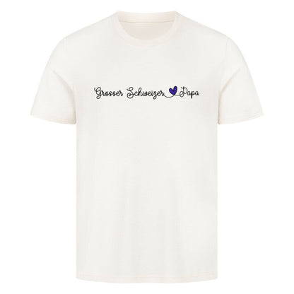 Premium T-Shirt "Großer Schweizer - Papa" Natural Raw – hunde-shirt.de