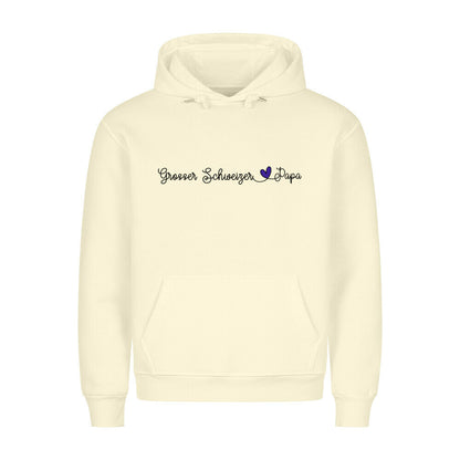 Premium Hoodie "Großer Schweizer - Papa" Beige – hunde-shirt.de
