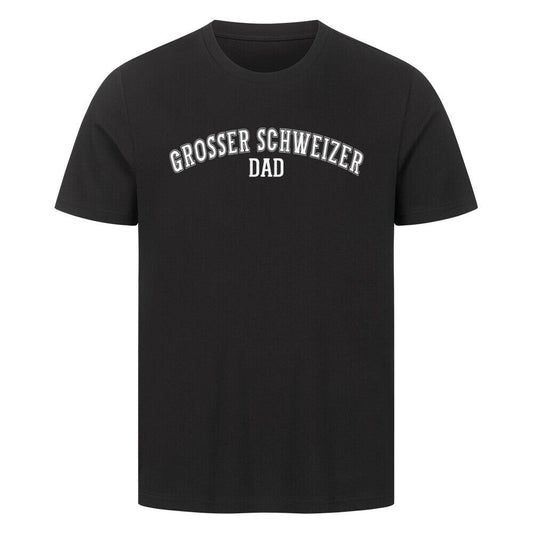 Premium T-Shirt "Großer Schweizer - DAD" Schwarz – hunde-shirt.de