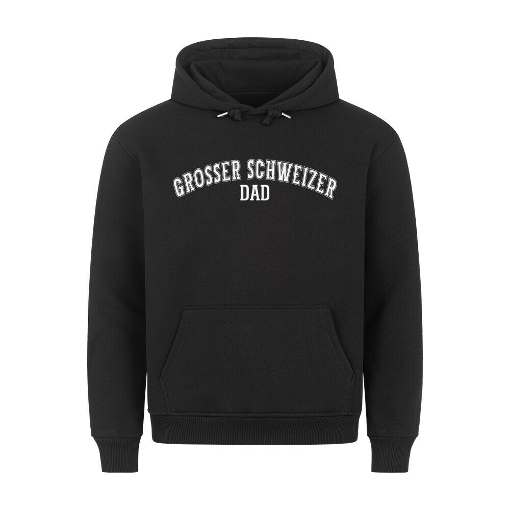 Premium Hoodie "Großer Schweizer - DAD" Schwarz – hunde-shirt.de