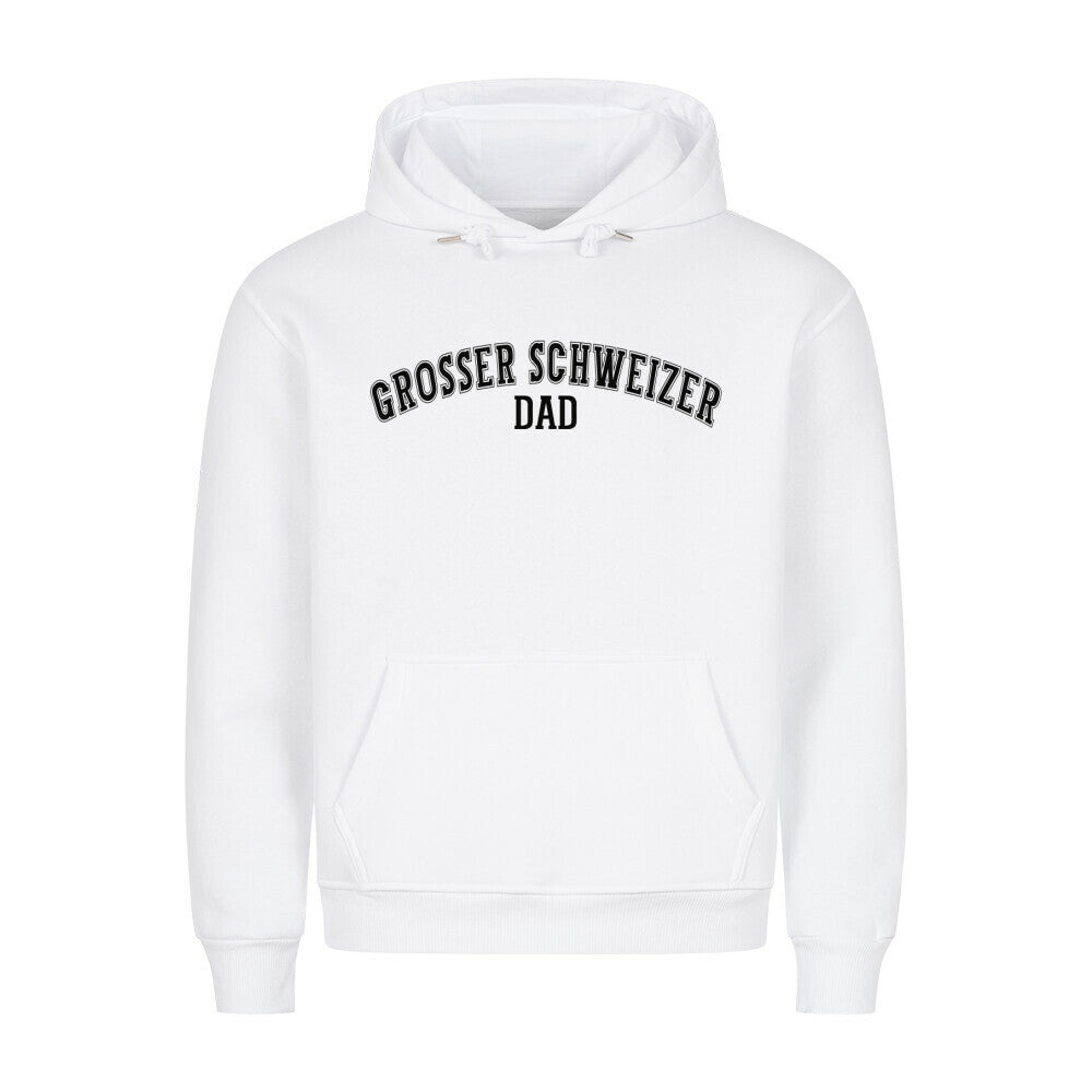 Premium Hoodie "Großer Schweizer - DAD" Weiß – hunde-shirt.de
