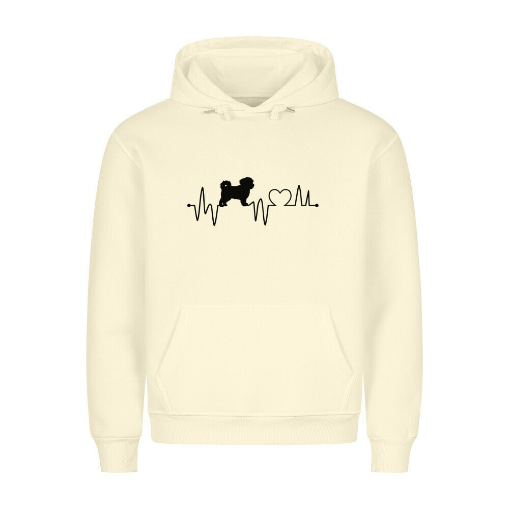 Premium Hoodie "Havaneser - Heartbeat" Beige – hunde-shirt.de