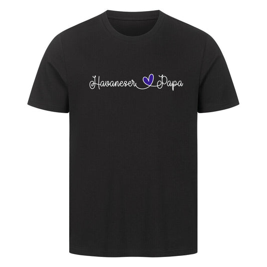 Premium T-Shirt "Havaneser - Papa" Schwarz – hunde-shirt.de