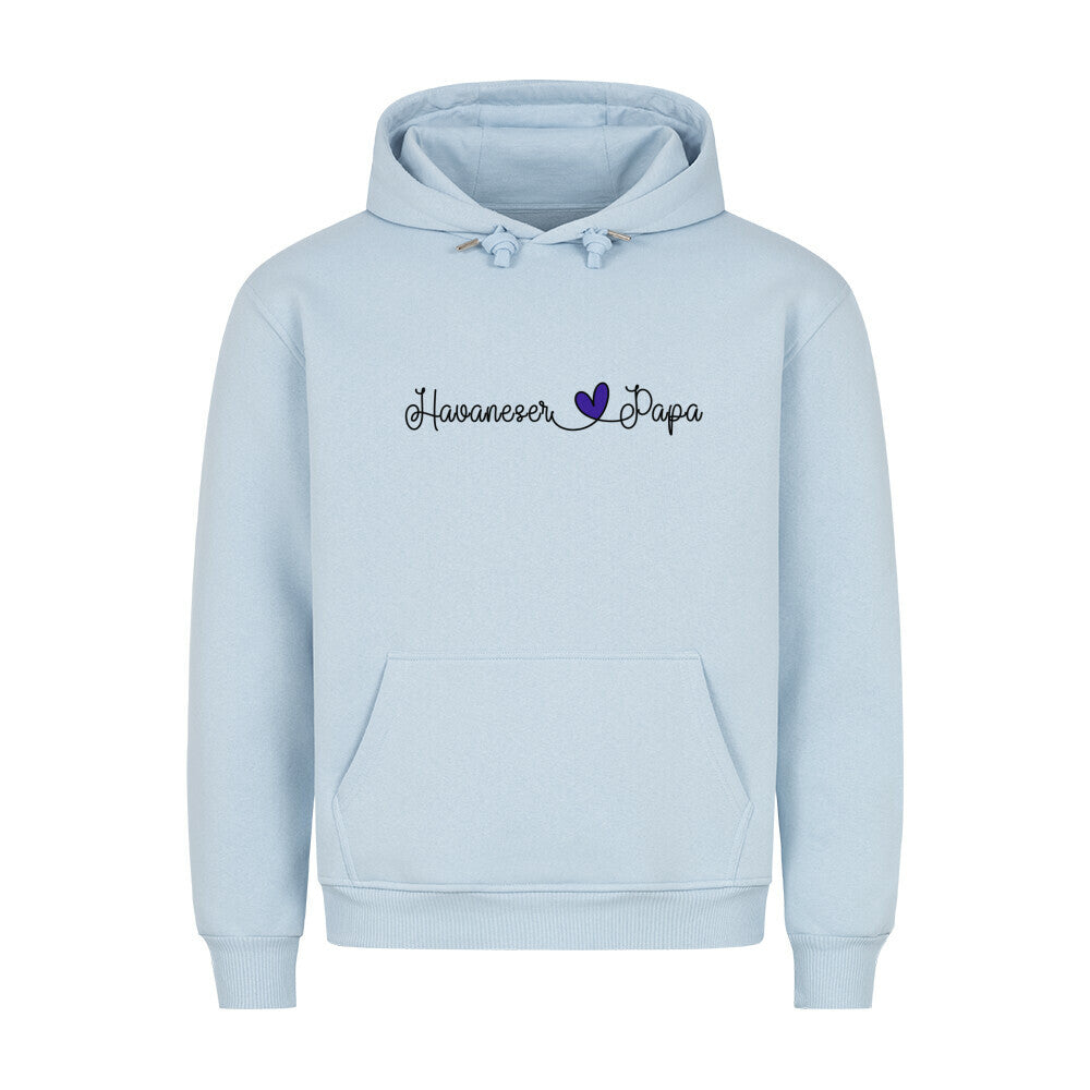 Premium Hoodie "Havaneser - Papa" Babyblau – hunde-shirt.de
