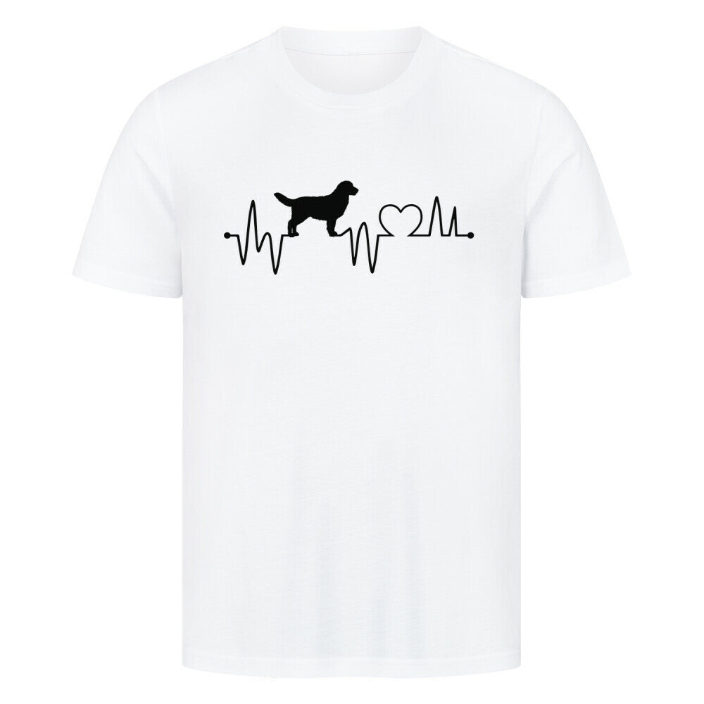 Premium T-Shirt "Hovawart - Heartbeat" Weiß – hunde-shirt.de
