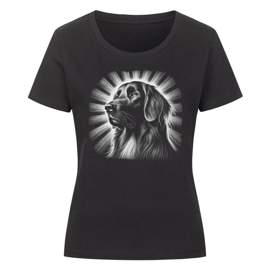 Premium Organic Damen-Shirt "Hovawart - Bright" Schwarz – hunde-shirt.de