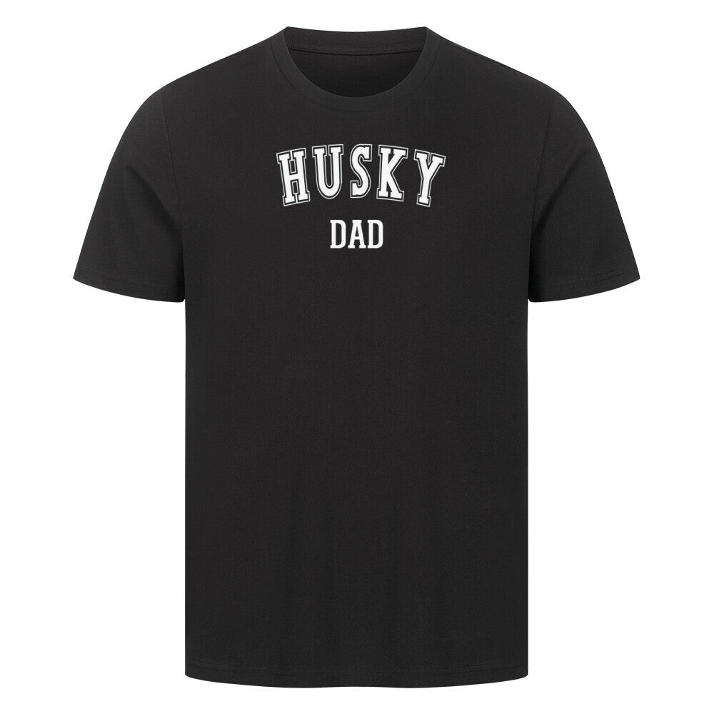 Premium T-Shirt "Husky - DAD" Schwarz – hunde-shirt.de