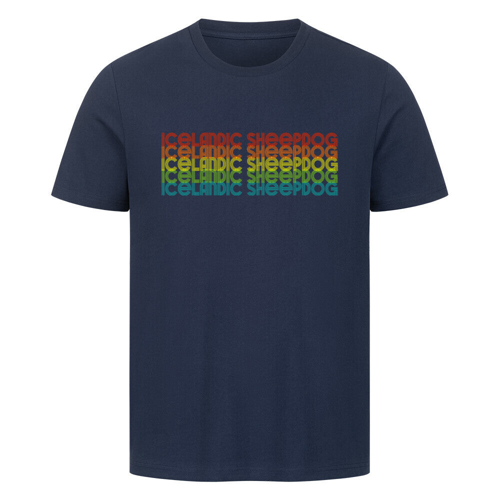 Premium T-Shirt "Icelandic Sheepdog - RETRO" French Navy – hunde-shirt.de