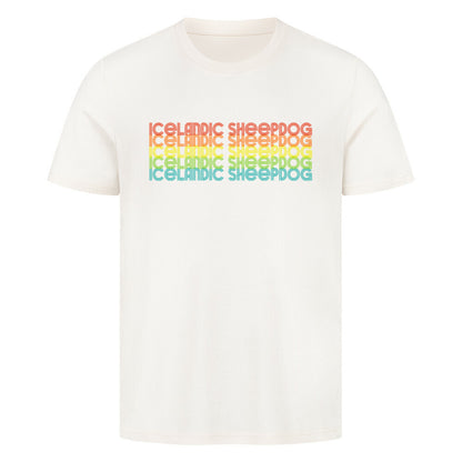 Premium T-Shirt "Icelandic Sheepdog - RETRO" Natural Raw – hunde-shirt.de
