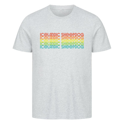 Premium T-Shirt "Icelandic Sheepdog - RETRO" Heather Grey – hunde-shirt.de