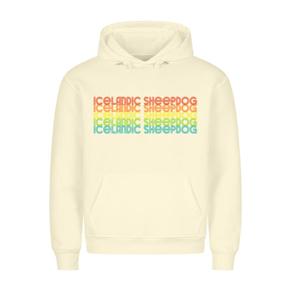 Premium Hoodie "Icelandic Sheepdog - RETRO" Beige – hunde-shirt.de