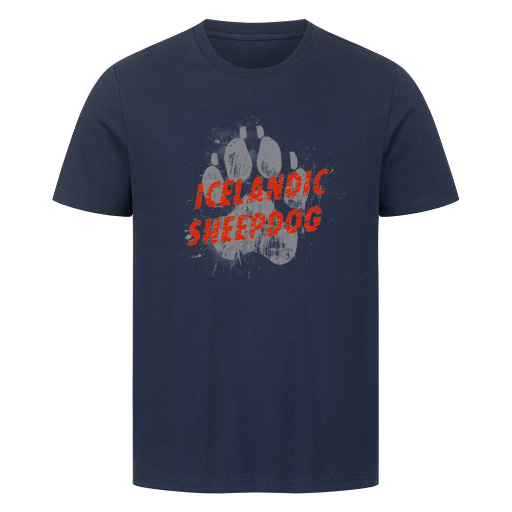 Premium T-Shirt "Icelandic Sheepdog - PAW" French Navy – hunde-shirt.de