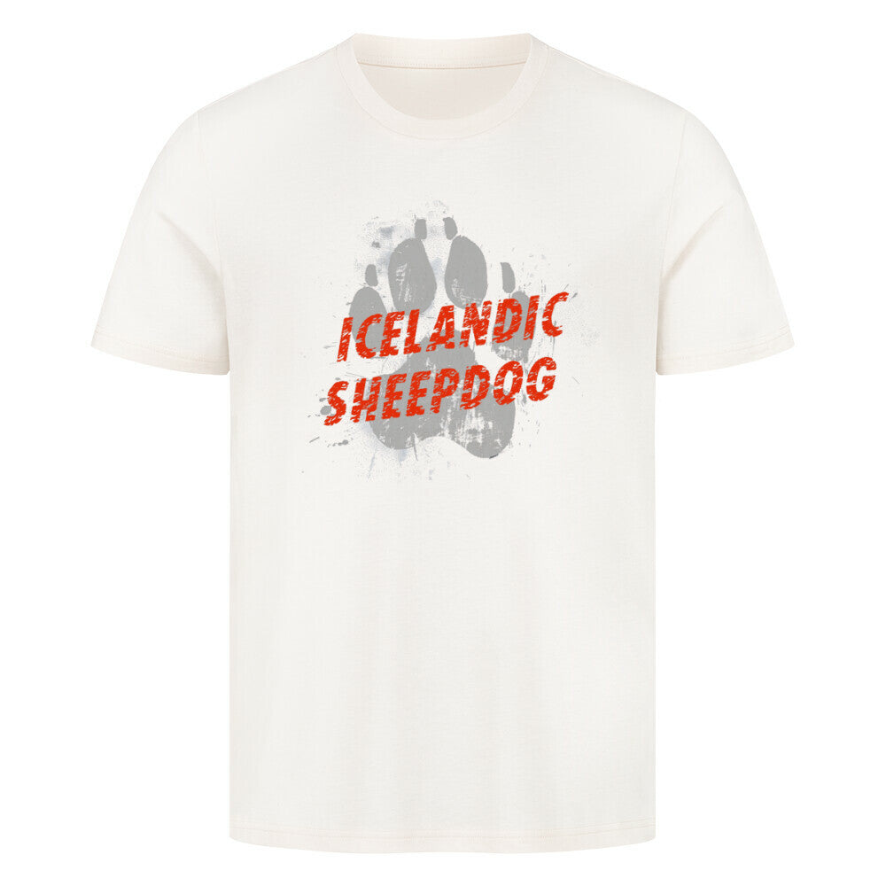 Premium T-Shirt "Icelandic Sheepdog - PAW" Natural Raw – hunde-shirt.de