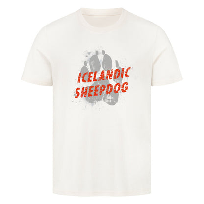 Premium T-Shirt "Icelandic Sheepdog - PAW" Natural Raw – hunde-shirt.de