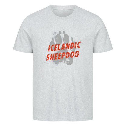 Premium T-Shirt "Icelandic Sheepdog - PAW" Heather Grey – hunde-shirt.de