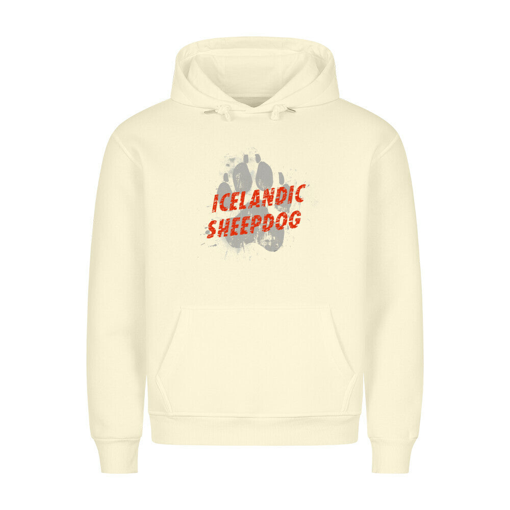 Premium Hoodie "Icelandic Sheepdog - PAW" Beige – hunde-shirt.de