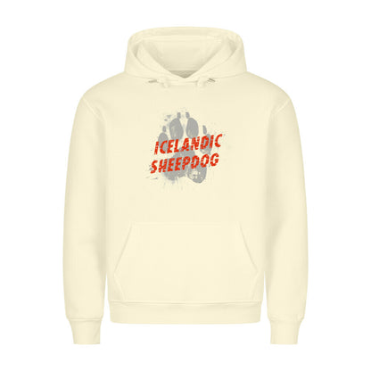 Premium Hoodie "Icelandic Sheepdog - PAW" Beige – hunde-shirt.de