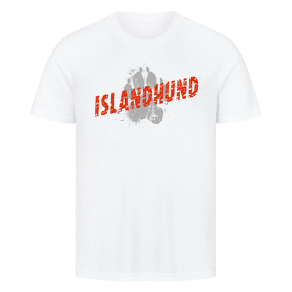 Premium T-Shirt "Islandhund - PAW" Weiß – hunde-shirt.de