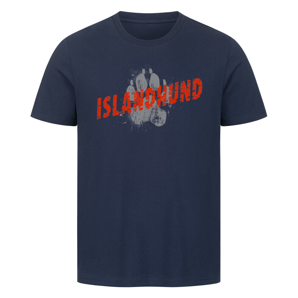 Premium T-Shirt "Islandhund - PAW" French Navy – hunde-shirt.de