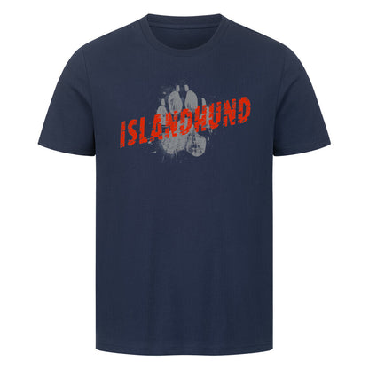Premium T-Shirt "Islandhund - PAW" French Navy – hunde-shirt.de