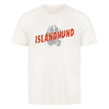 Premium T-Shirt "Islandhund - PAW" Natural Raw – hunde-shirt.de