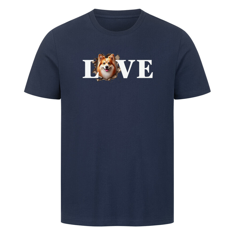Premium T-Shirt "Icelandic Sheepdog - LOVE" French Navy – hunde-shirt.de