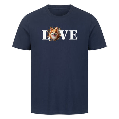 Premium T-Shirt "Icelandic Sheepdog - LOVE" French Navy – hunde-shirt.de