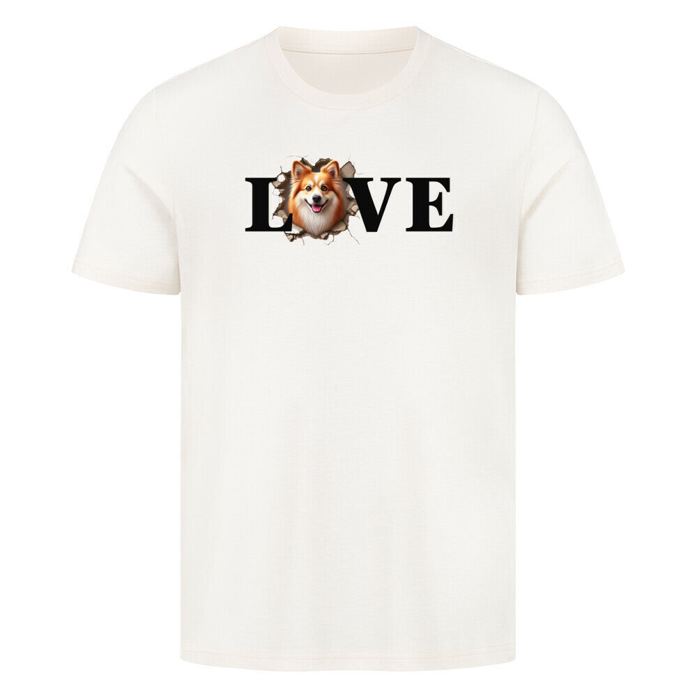 Premium T-Shirt "Icelandic Sheepdog - LOVE" Natural Raw – hunde-shirt.de