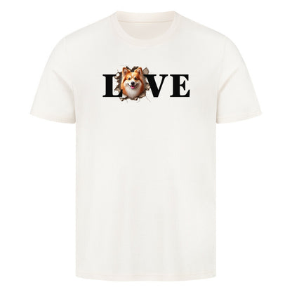 Premium T-Shirt "Icelandic Sheepdog - LOVE" Natural Raw – hunde-shirt.de