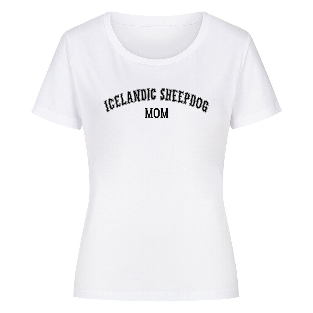 Premium Organic Damen-Shirt "Icelandic Sheepdog - MOM" Weiß – hunde-shirt.de
