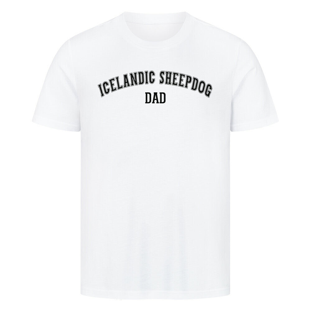 Premium T-Shirt "Icelandic Sheepdog - DAD" Weiß – hunde-shirt.de