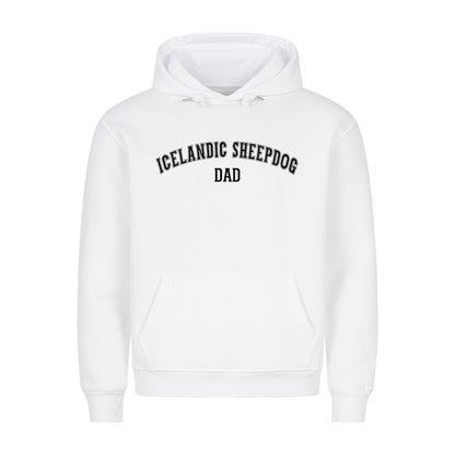 Premium Hoodie "Icelandic Sheepdog - DAD" Weiß – hunde-shirt.de