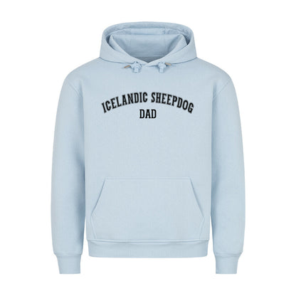 Premium Hoodie "Icelandic Sheepdog - DAD" Babyblau – hunde-shirt.de