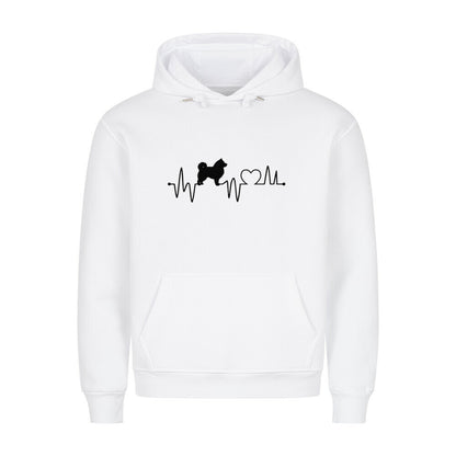 Premium Hoodie "Icelandic Sheepdog - Heartbeat" Weiß – hunde-shirt.de