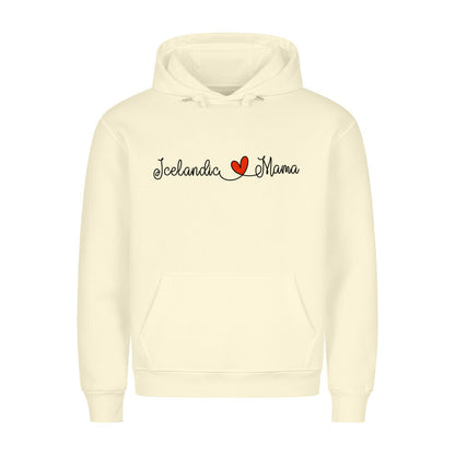 Premium Hoodie "Icelandic - Mama" Beige – hunde-shirt.de